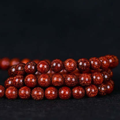 Tibetan Small Leaf Red Sandalwood Balance Bracelet 
