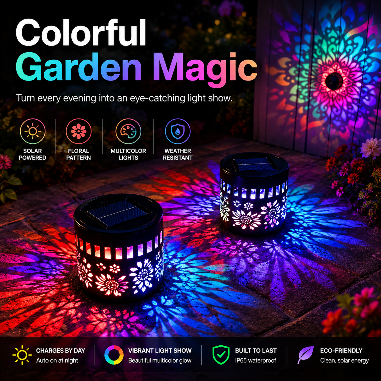 High brightness LED solar garden light