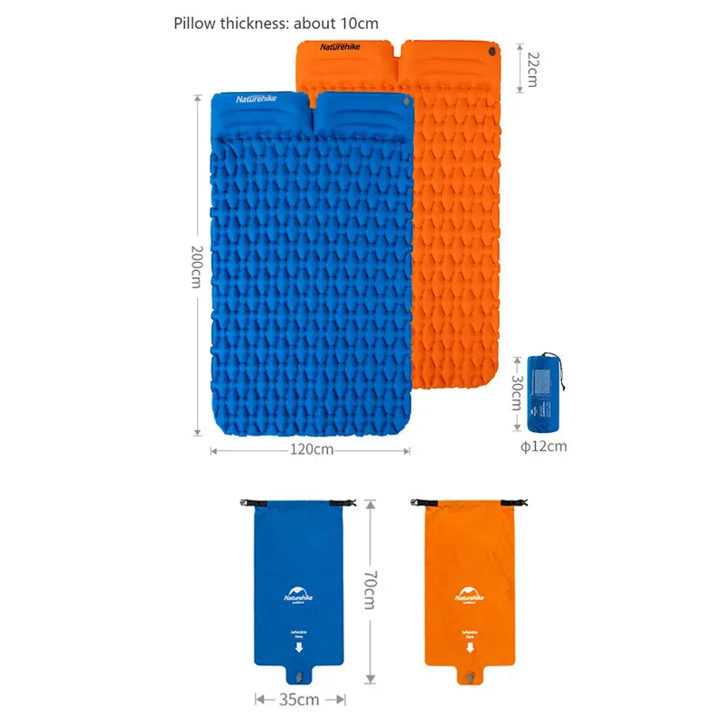 TPU Double Sleeping Pad With Pillow 