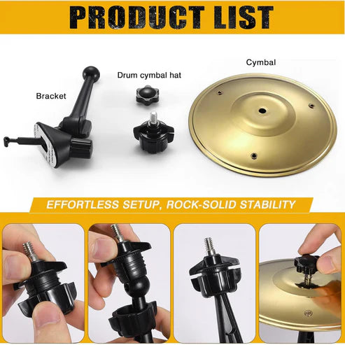 Mini car cymbal components and installation steps