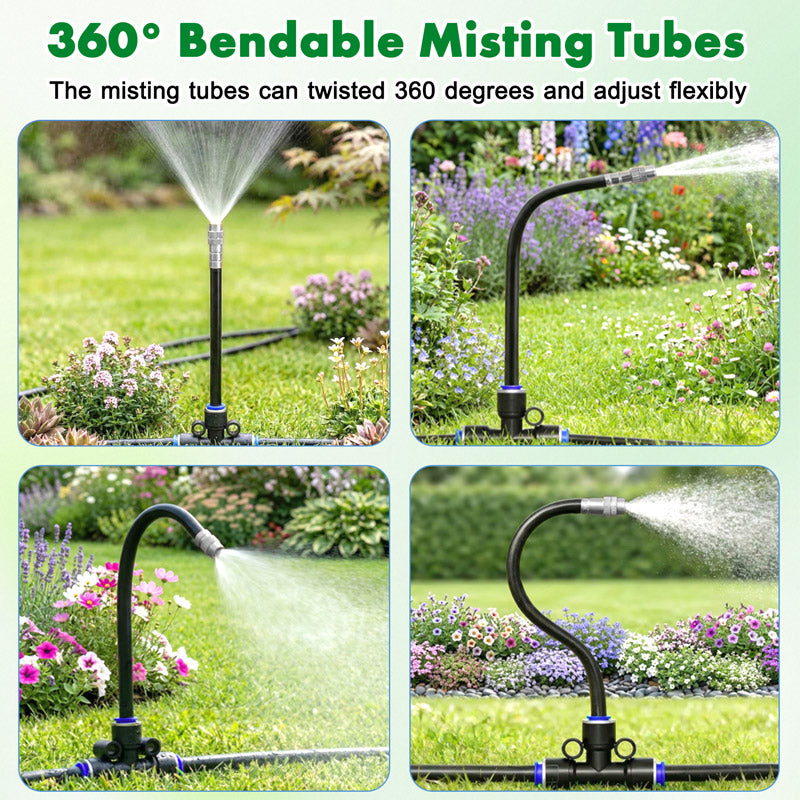 360 drip irrigation kit bendable misting tubes