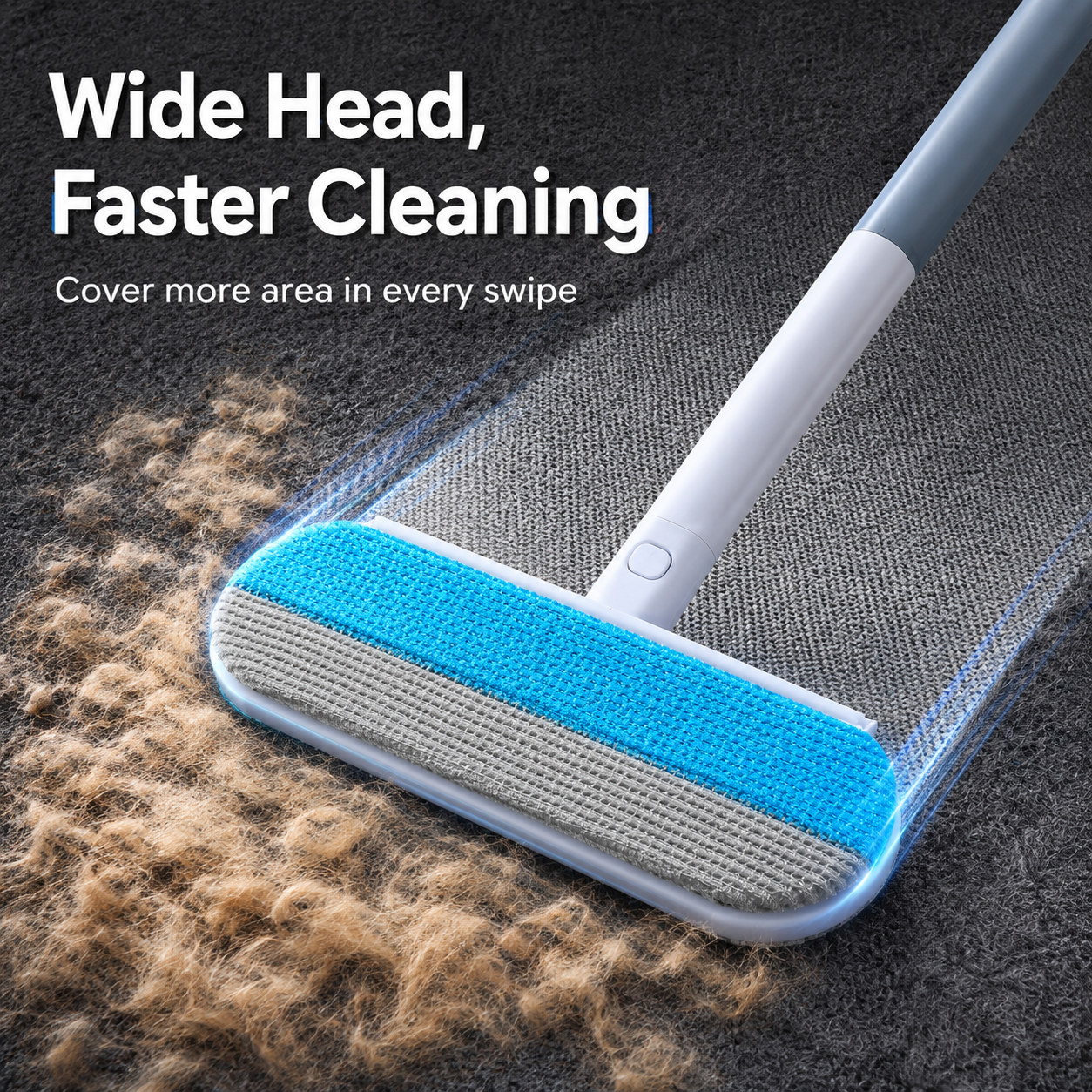 Pet hair and dust removal brush full product display