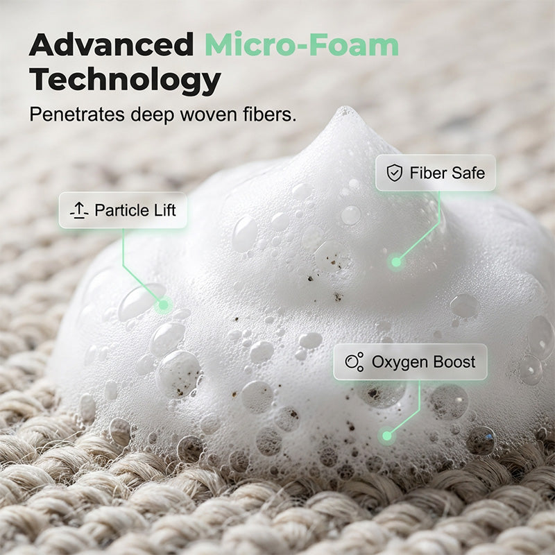 Advanced micro foam carpet cleaning technology