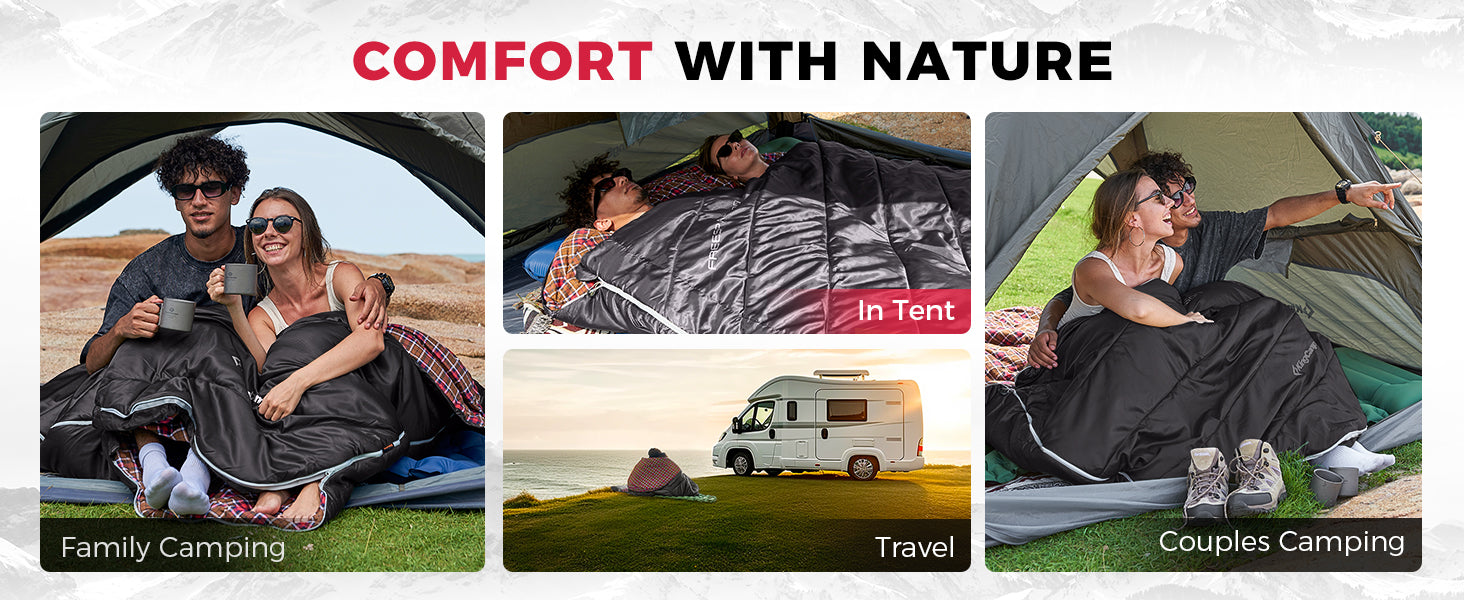 KingCamp FREESPACE 250D Double-Sized Sleeping Bag