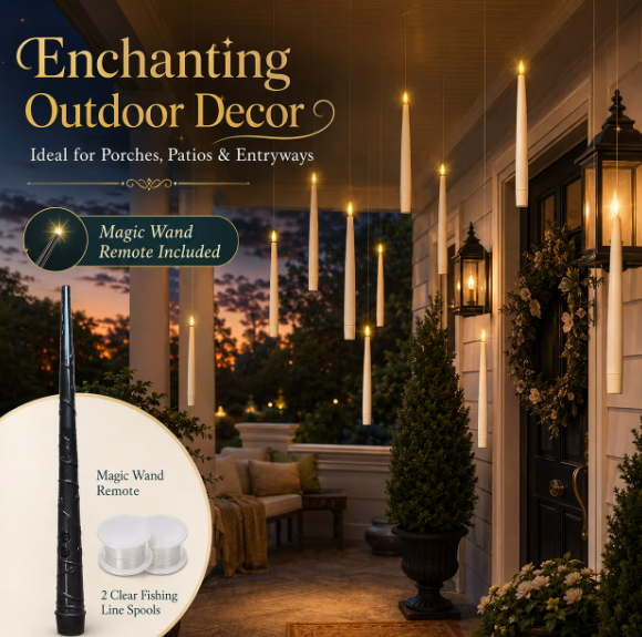 Magic Wand Floating LED Candle Set