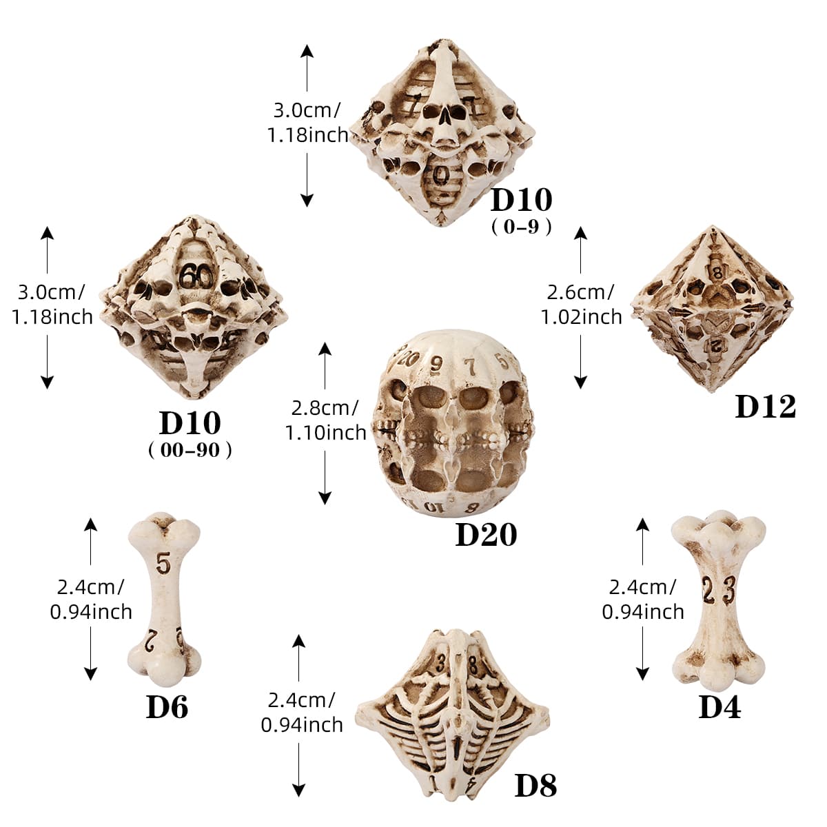 Marrowbound skull bone dice metal box