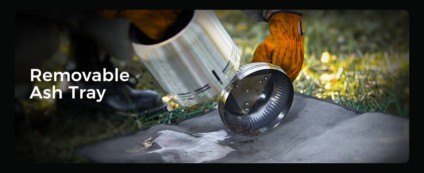 KingCamp Tornado Flame Smokeless Tabletop Fire Pit with Stand