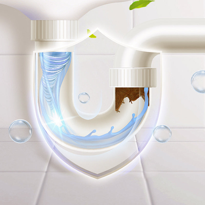 Easy two-step pipe cleaning tablet use