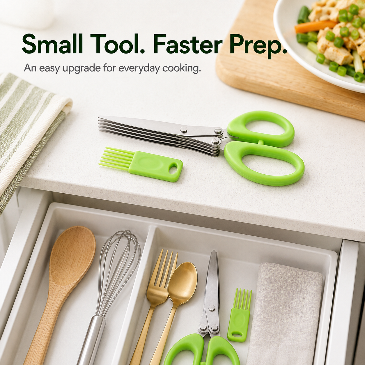 5 blade stainless steel herb scissors cutting scallions product overview