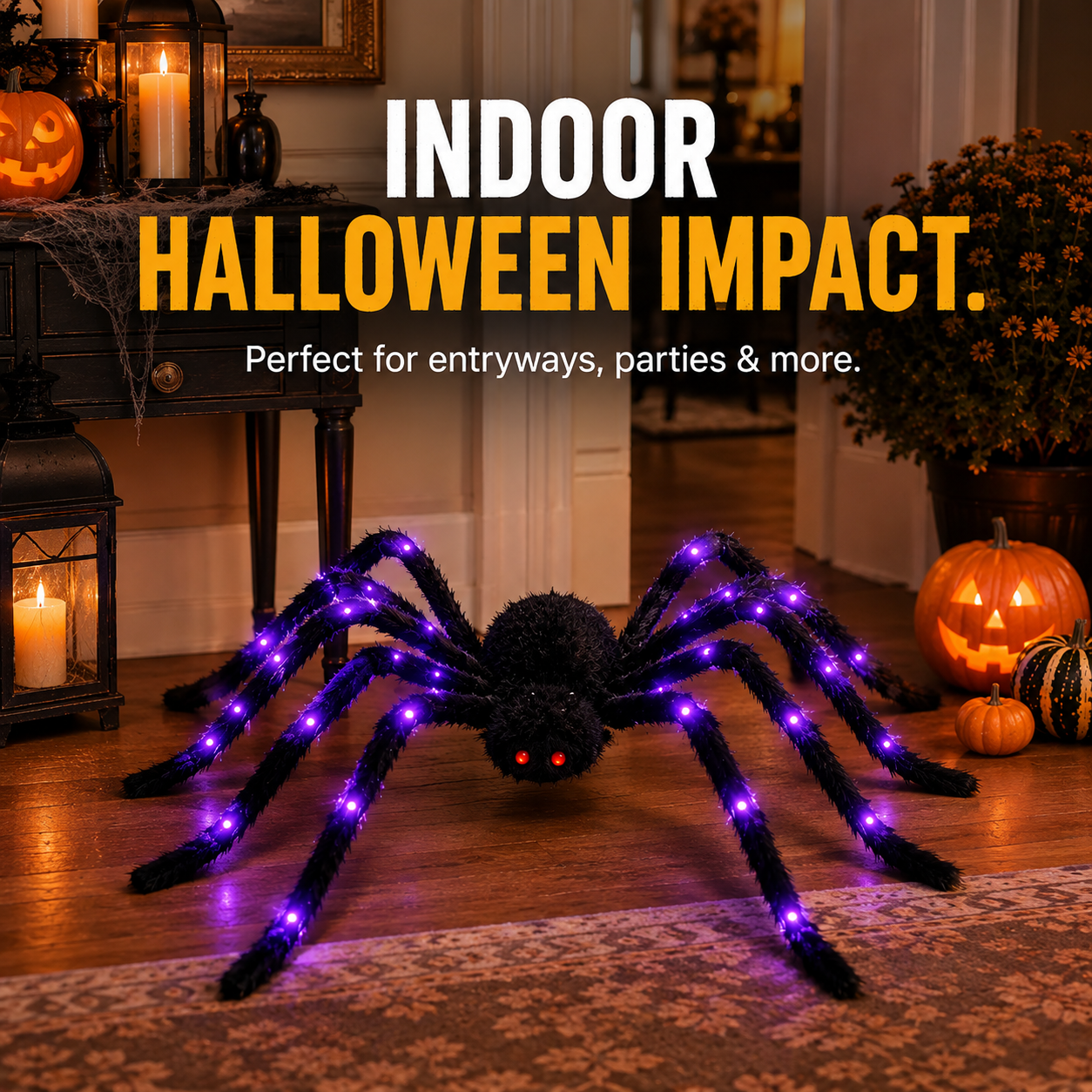 Four spider size options 75cm 90cm 125cm 150cm comparison