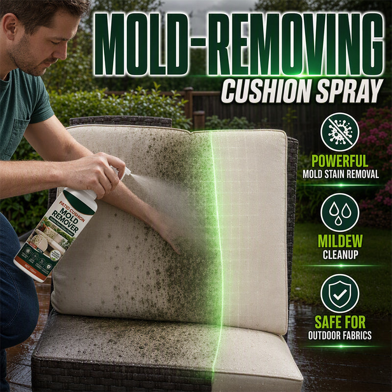 Patio cushion mold remover spray