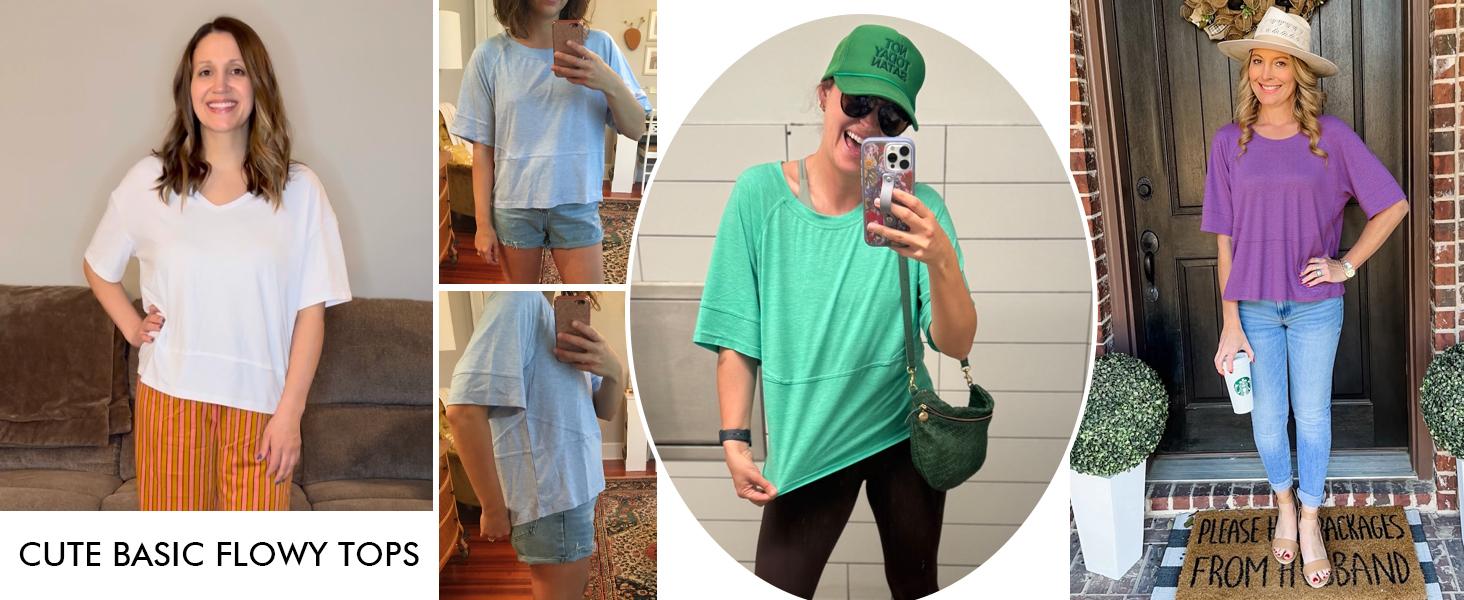 Women's casual batwing shirt