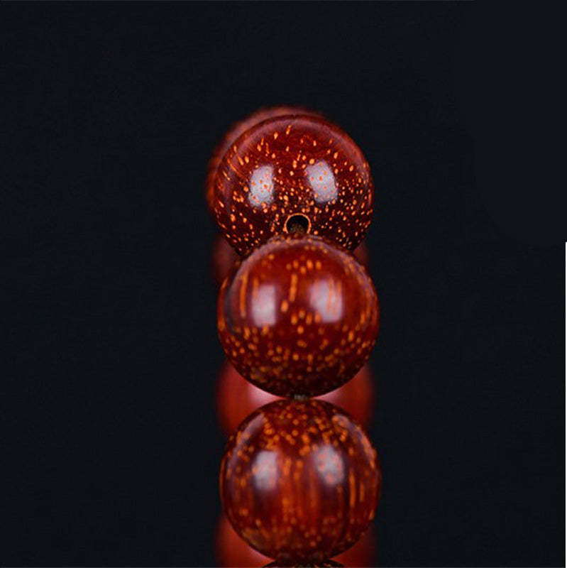 Tibetan Small Leaf Red Sandalwood Balance Bracelet 