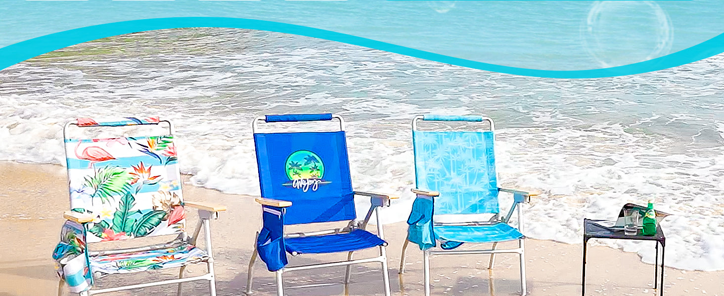 WEJOY Premium High Back Beach Chair Aluminum Camping Chair