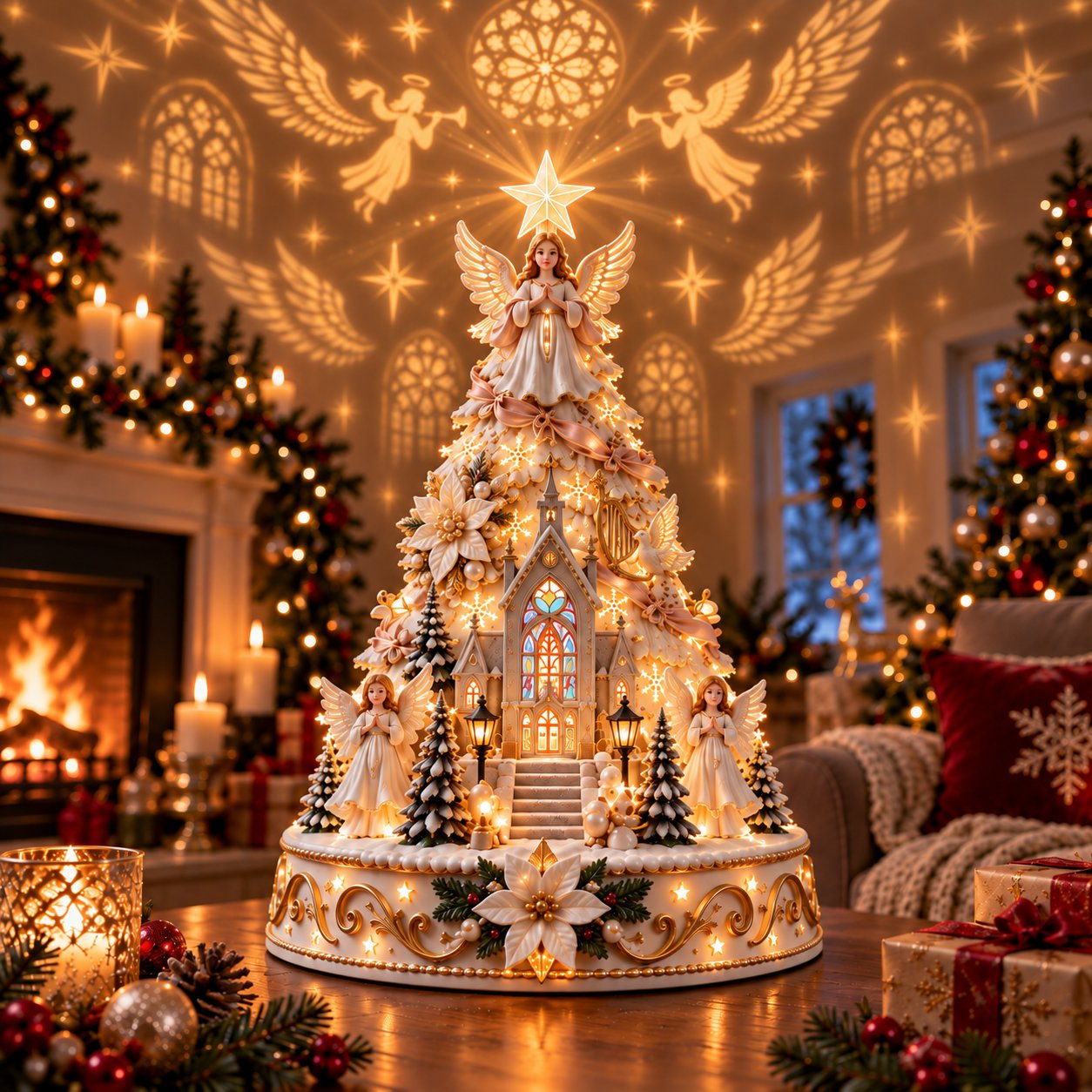 Angel Chapel Christmas Lightscape Tree