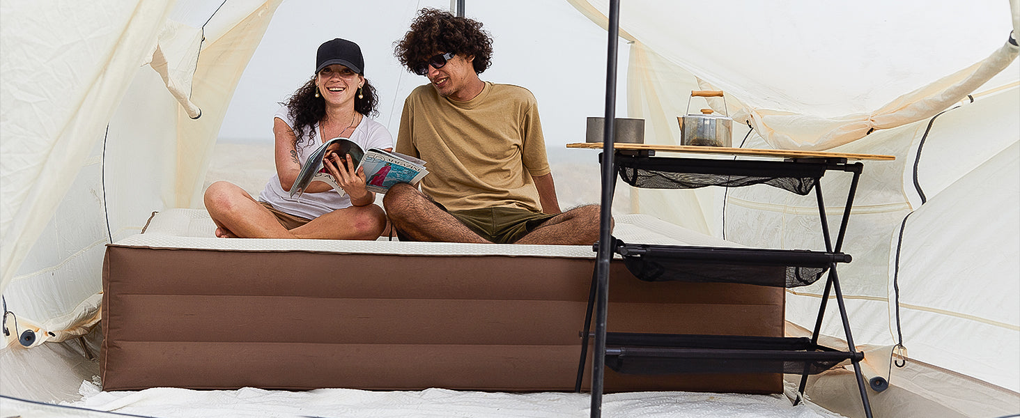 KingCamp CAMPER DELUX 45 Queen Inflatable Mattress Built in Automatic Pump