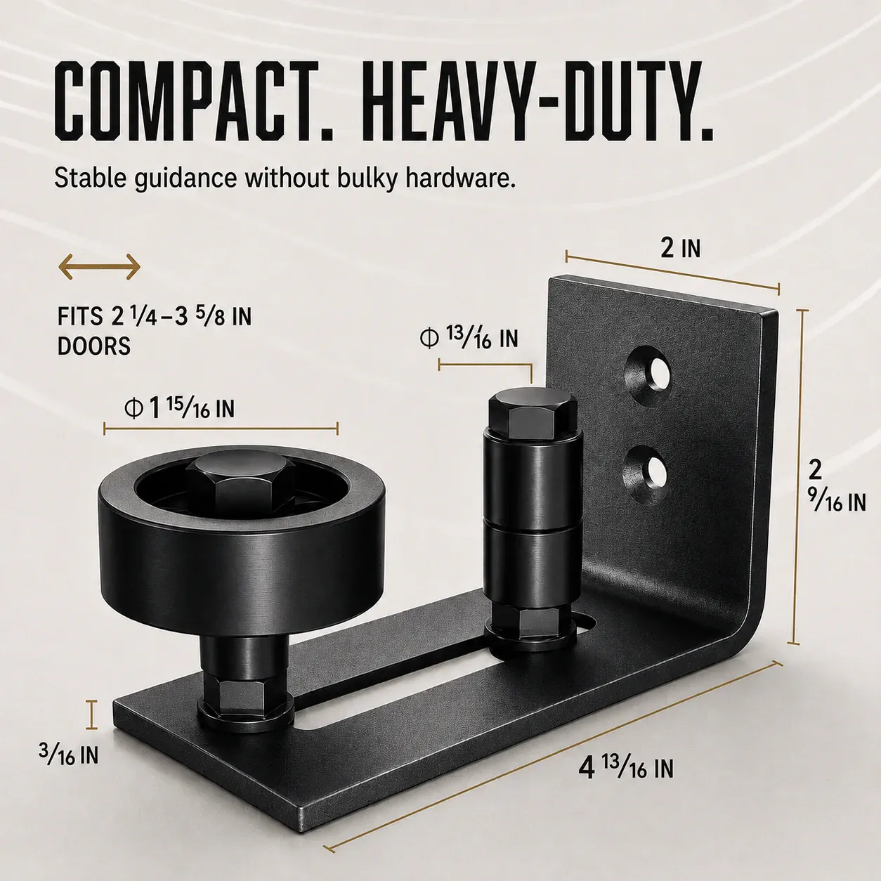 Adjustable barn door floor guide dimensions compact heavy duty bottom guide size