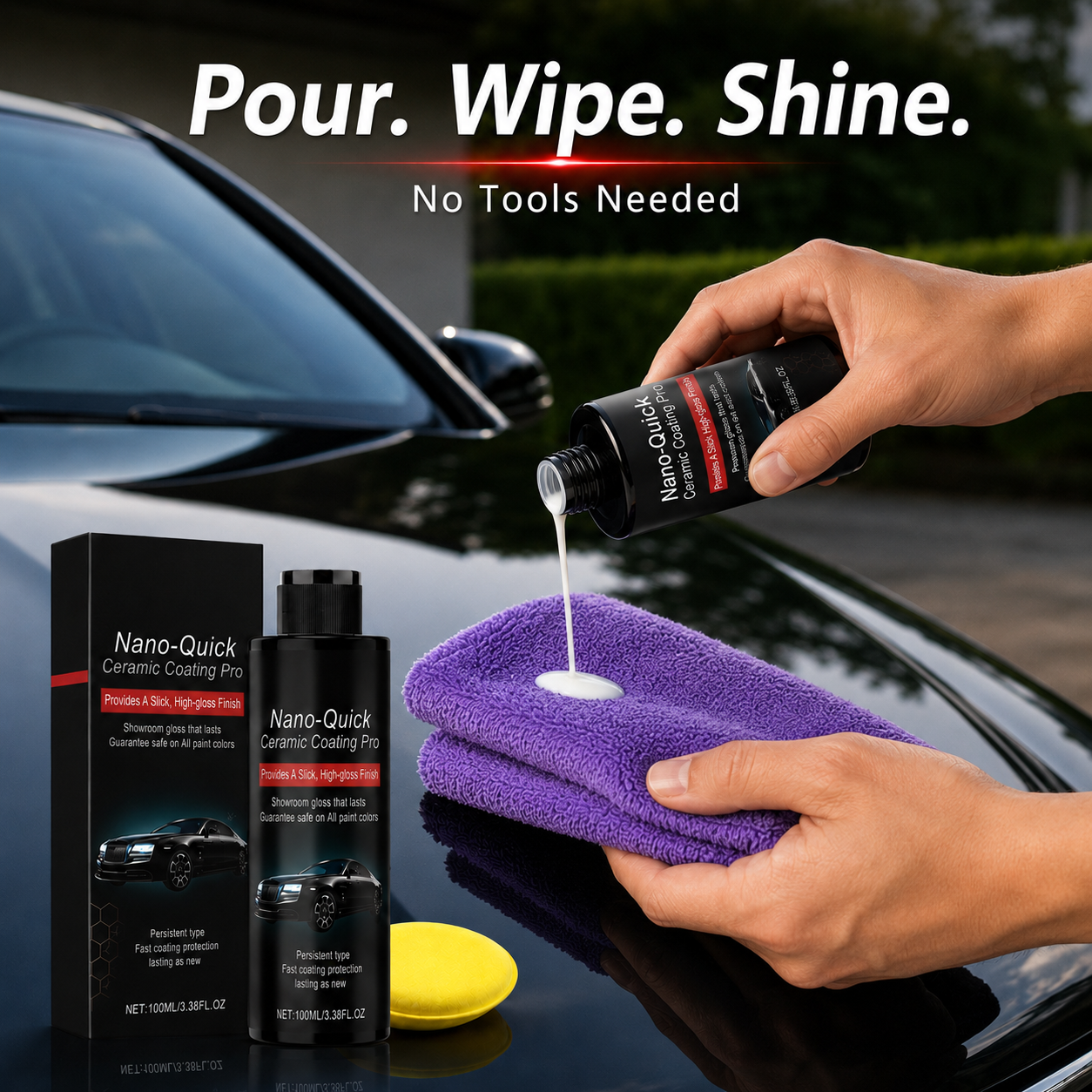 Nano ceramic coating product bottles