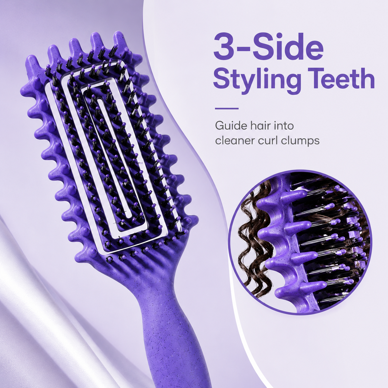 Holding ergonomic anti-slip rice husk brush handle
