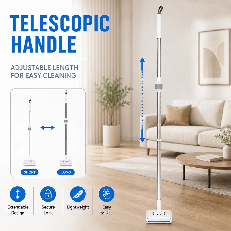 Adjustable telescopic floor mop
