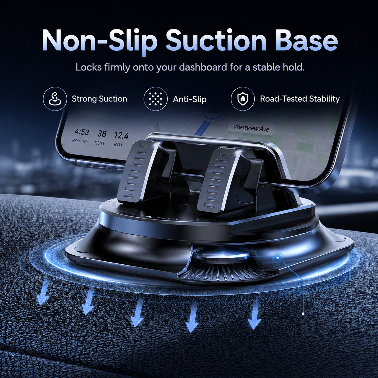 360 degree adjustable car phone mount