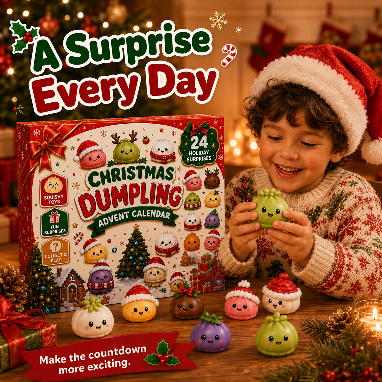 Detailed toy dimensions and advent calendar box size specifications