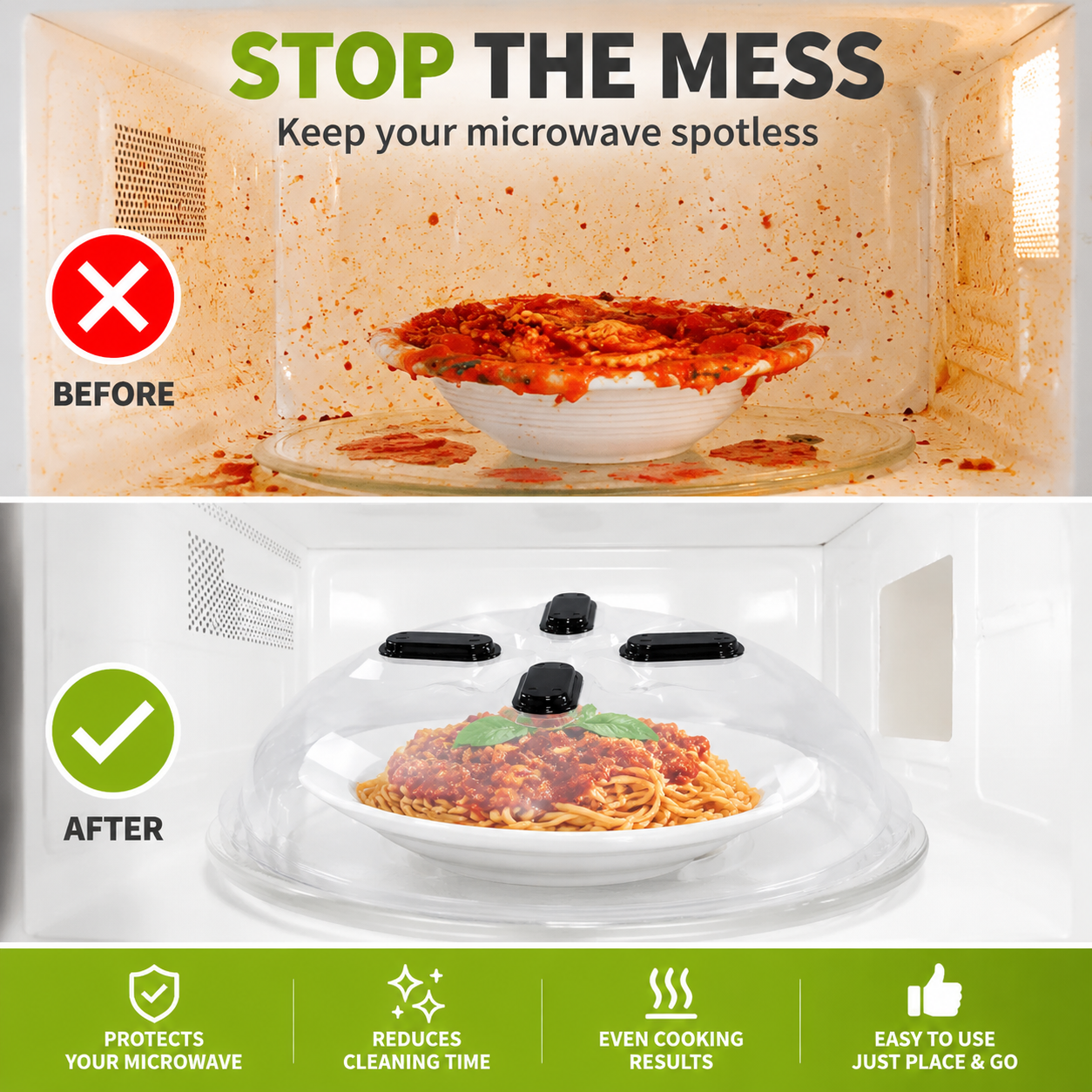 Easy to Use Microwave Cover
