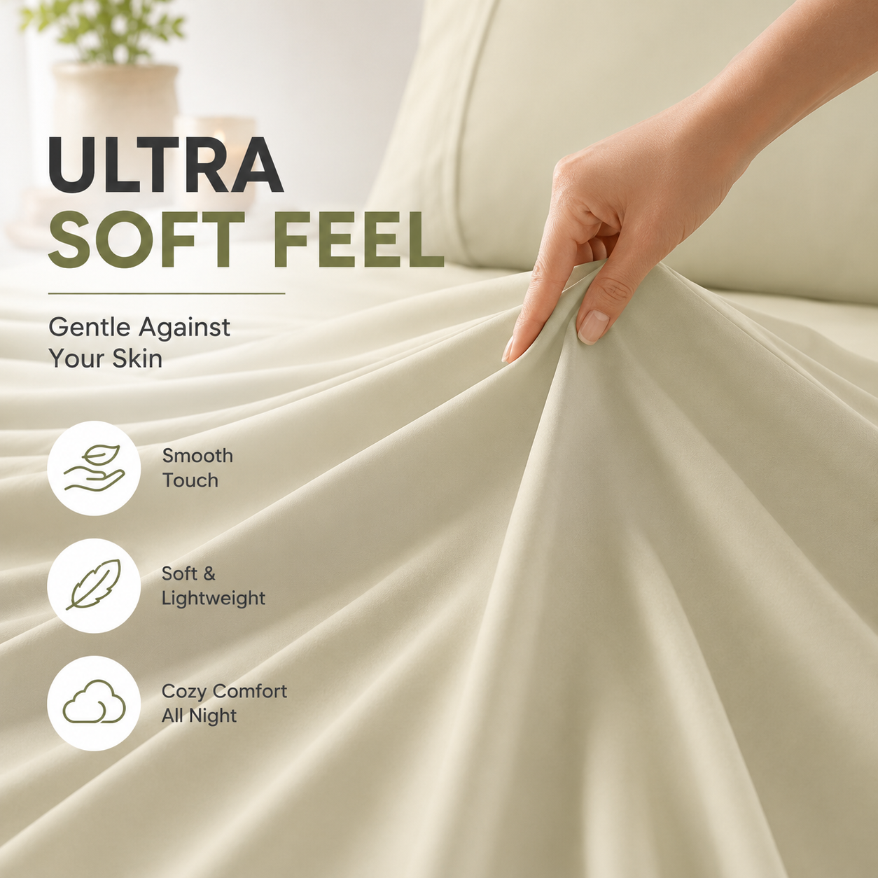 Easy care machine washable sheets