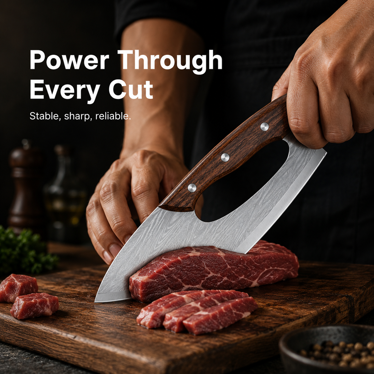 Premium rustic kitchen knife