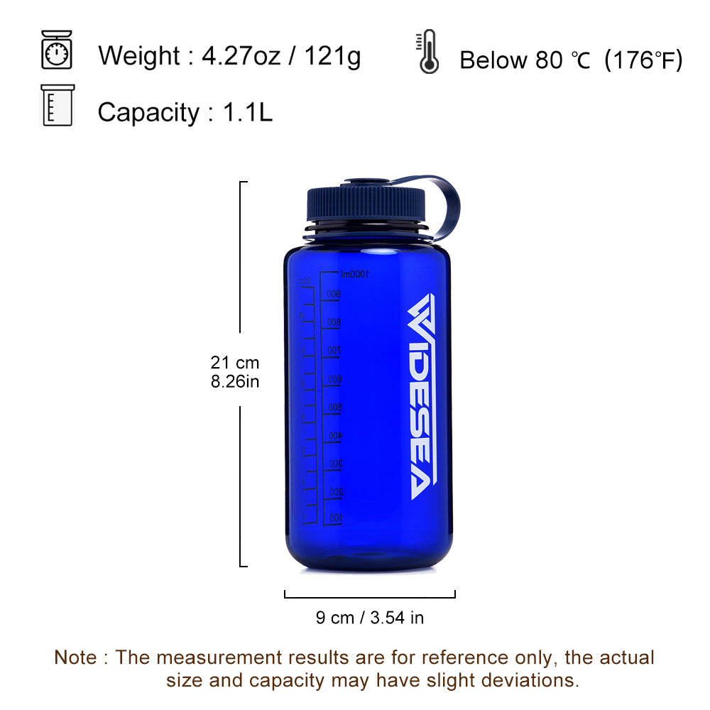 Camping Water Bottle Plastic Mug 1.1L BPA Free