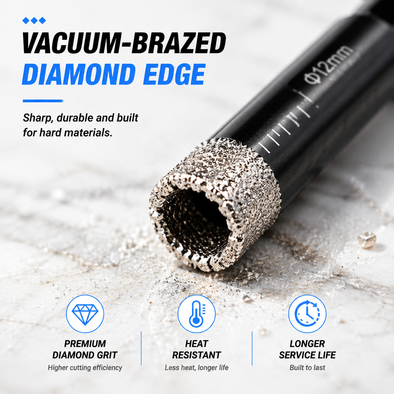 Internal cooling wax core detail for dry drilling temperature control