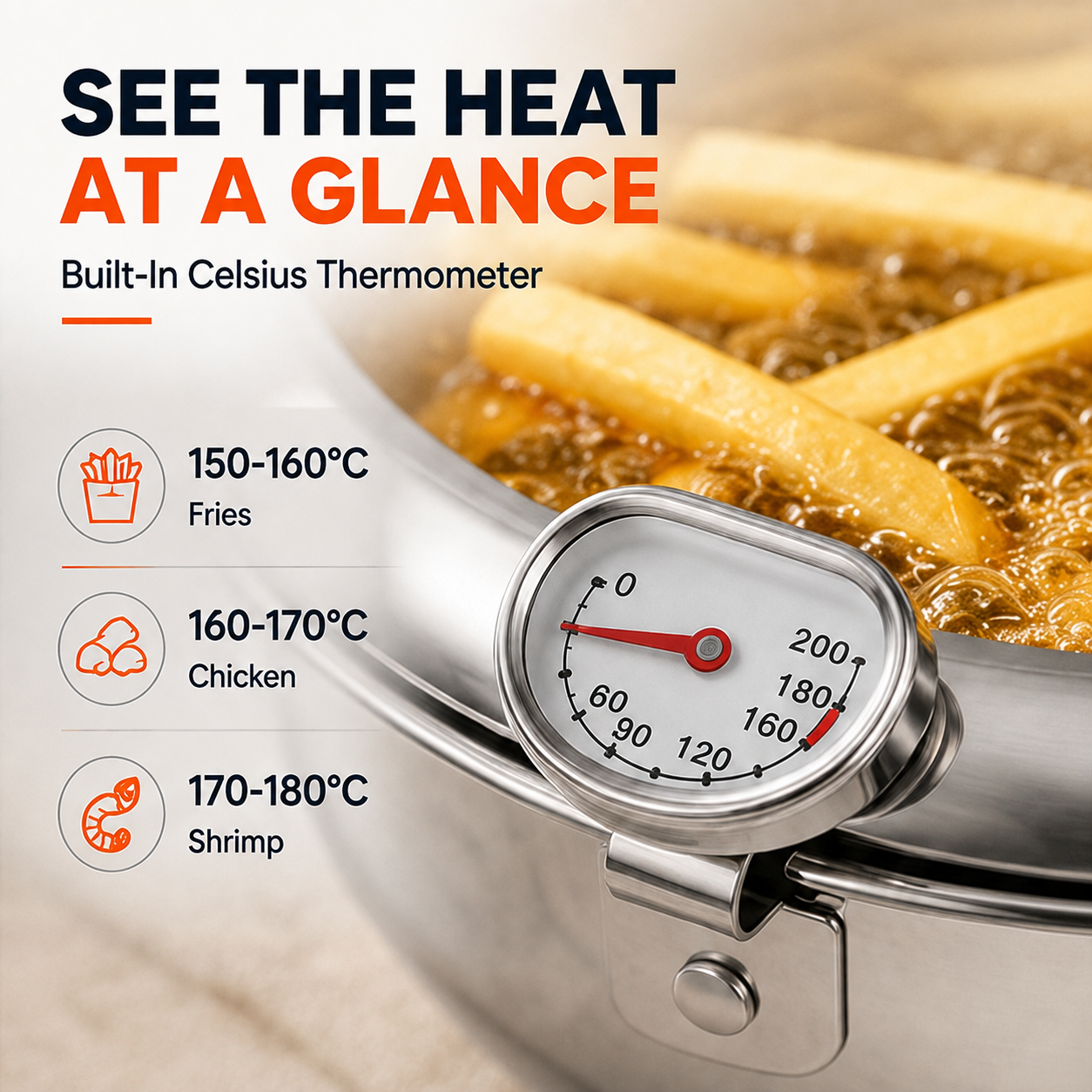 2.2L 3.2L 4.2L fryer capacity options
