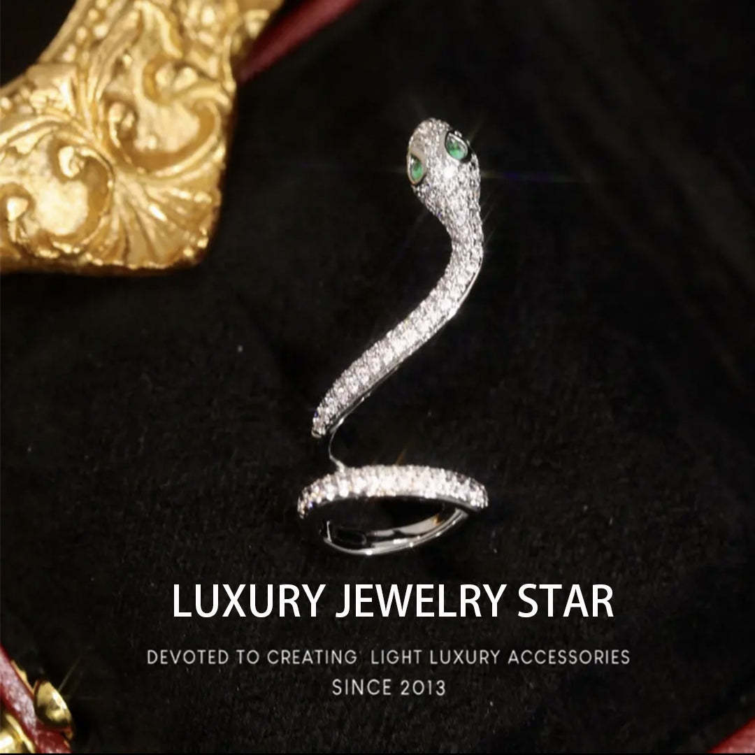 [New Arrival] Alloy temperament designer style snake-shaped surround ear stud