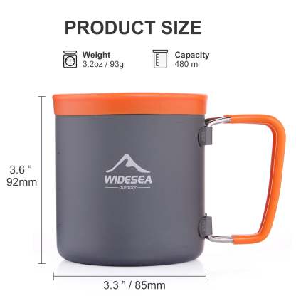Camping Aluminum Cup 480ML