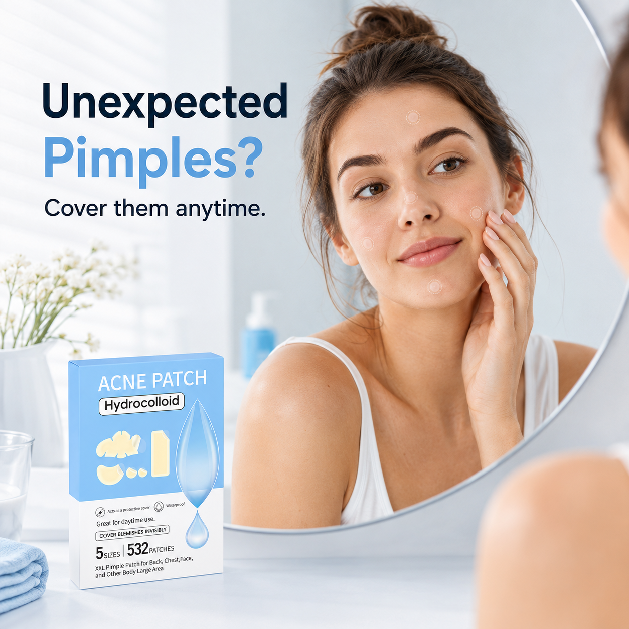 Clean and smooth skin result after removing patch