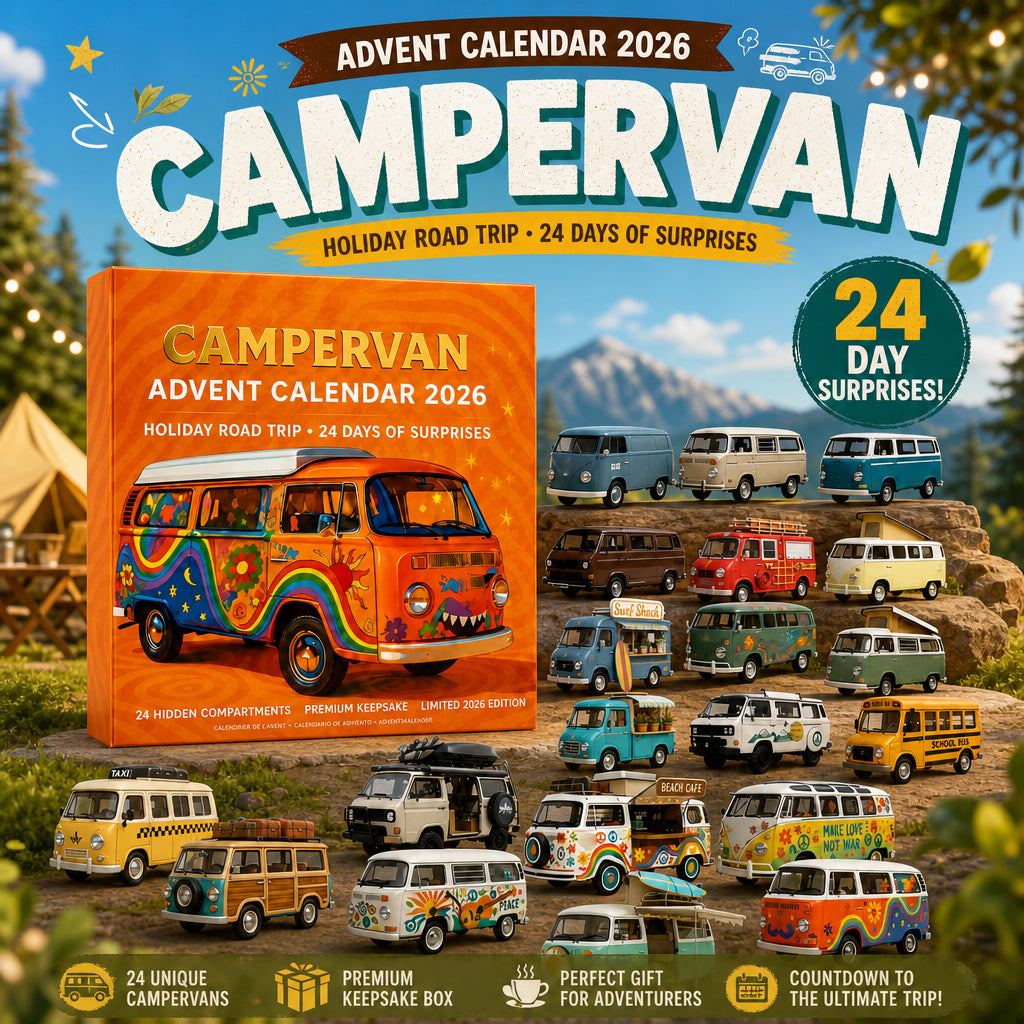 Vintage campervan advent calendar collection