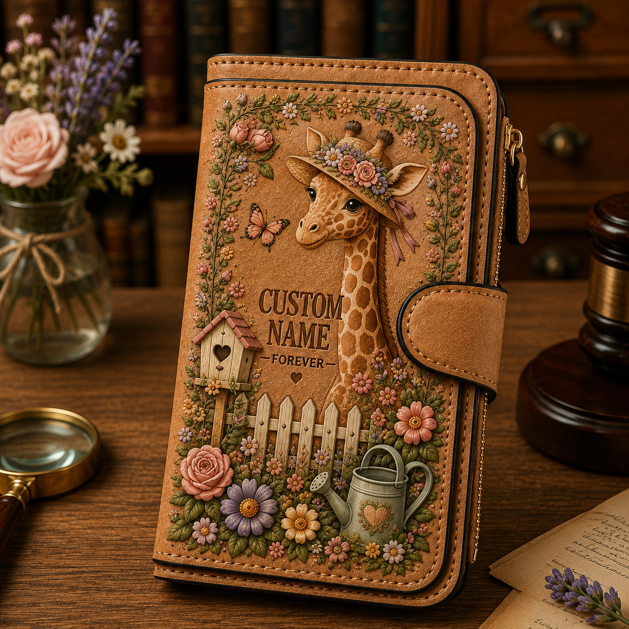 Giraffe personalized wallet