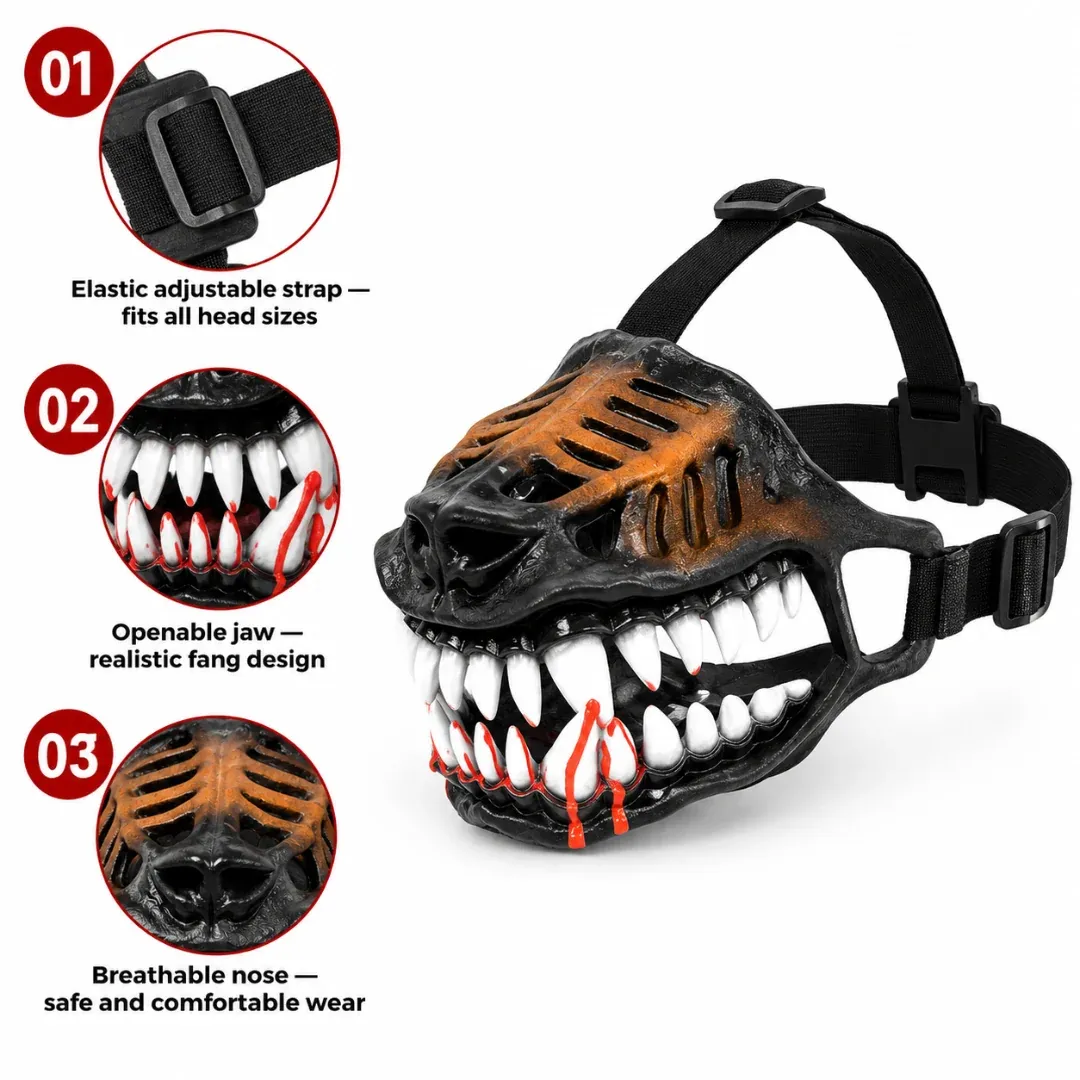 Breathing openings and adjustable strap details