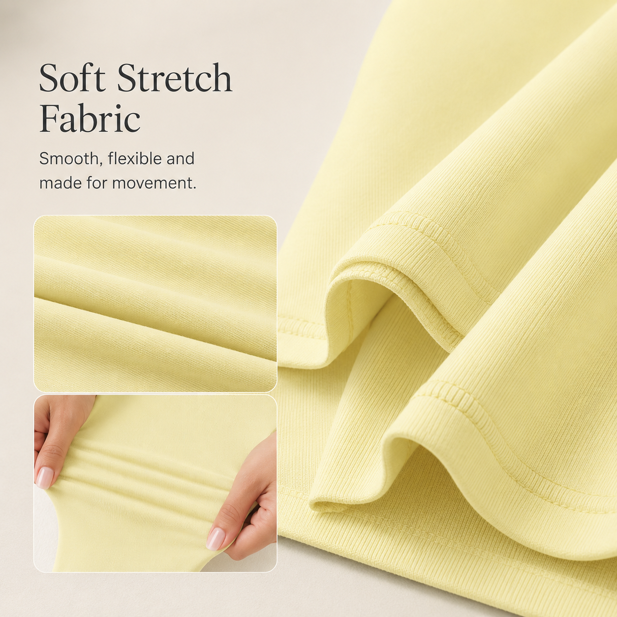 Complete front aesthetic view of the activewear set