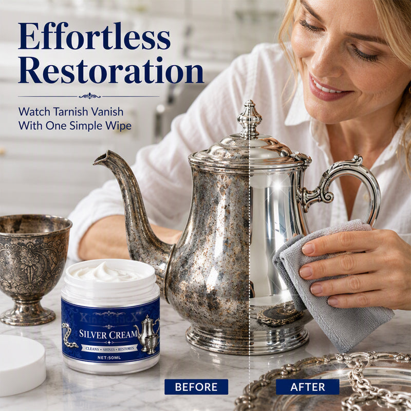Effortless restoration of tarnished silver surface