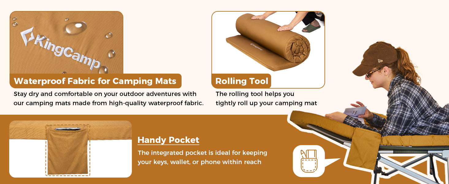 KingCamp Memory Foam Camping Mattress Camping Sleeping Pad