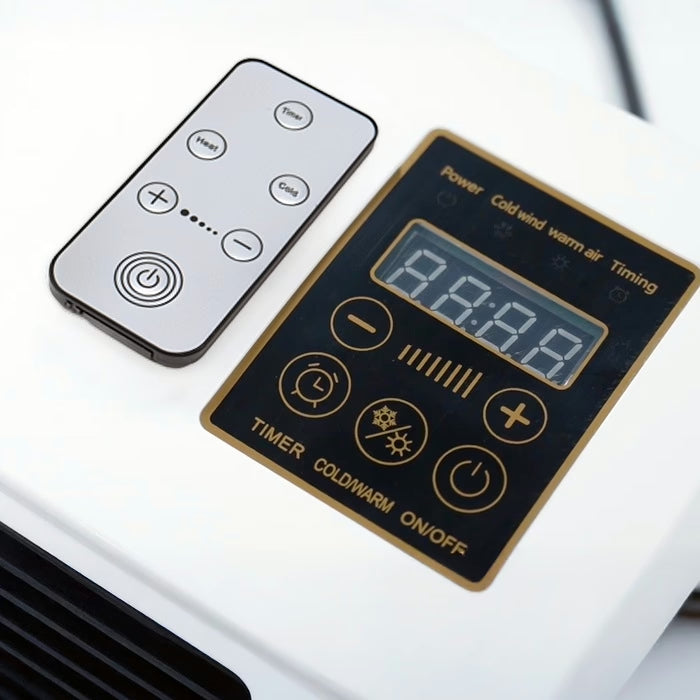 Remote control and touch panel on the wall-mounted unit