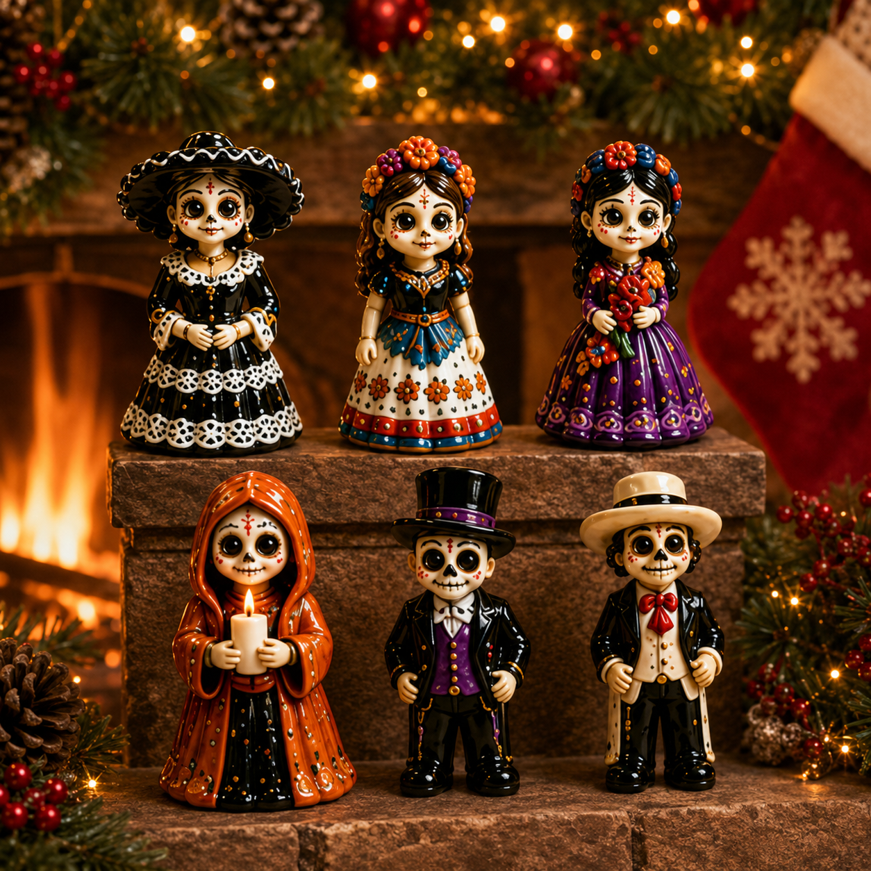 Acrylic skeleton collectible charm details
