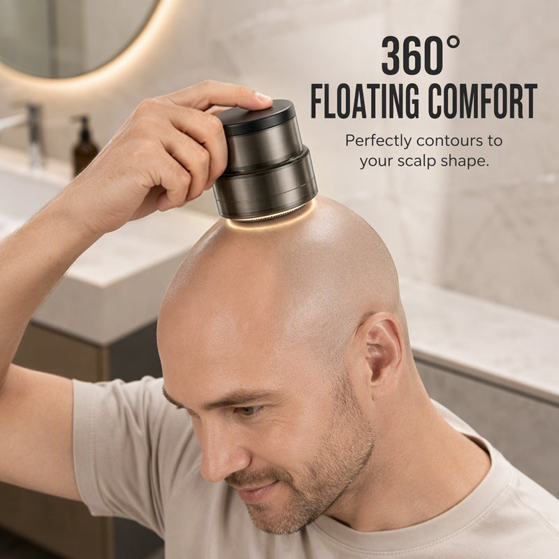 360 degree floating electric shaver head