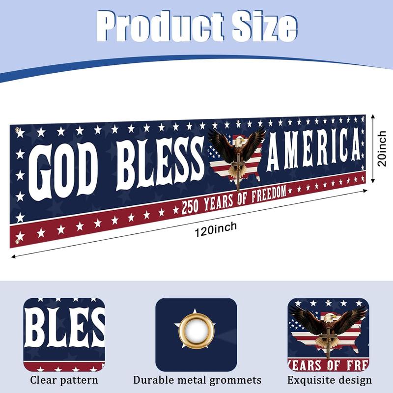 Oversized Patriotic Banner Decor