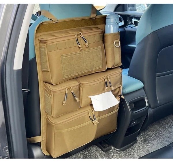 Tan tactical back seat organizer