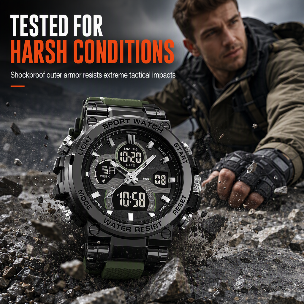 Tactical watch tested under harsh conditions