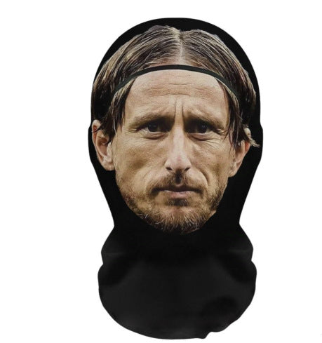 3D Mask Realistic Mask Role Playing Prop Fun Black Mesh Headset Halloween Funny