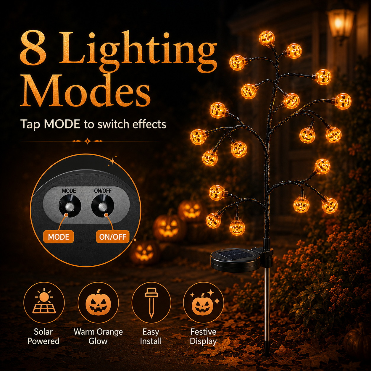 Close micro look of detailed pumpkin light shell faces