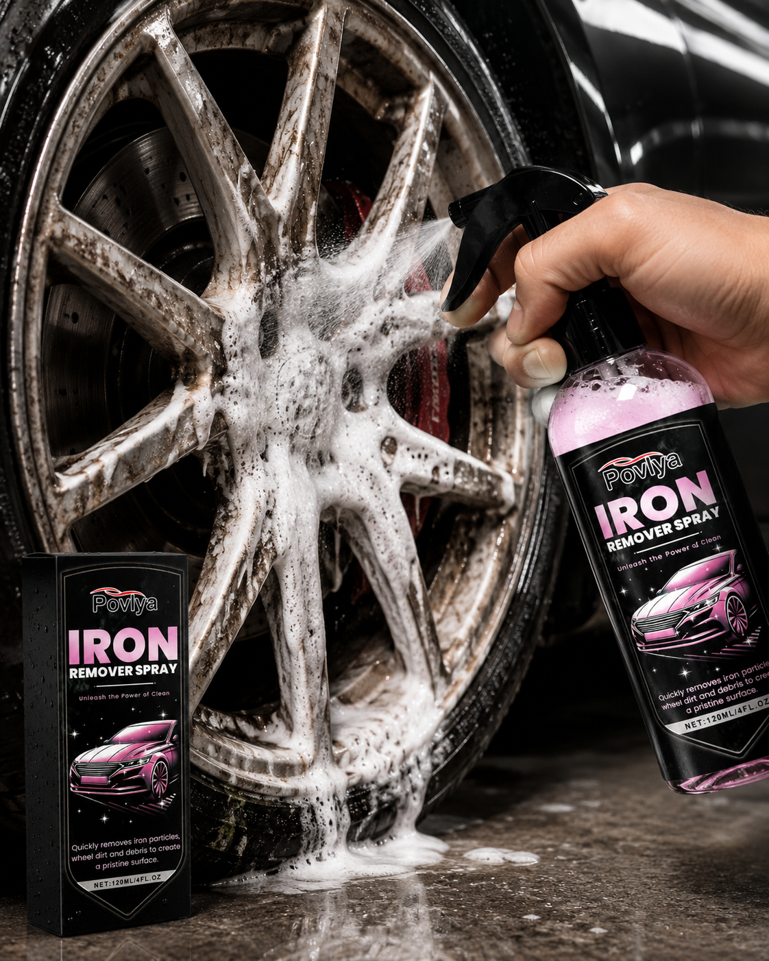 Car wheel cleaning